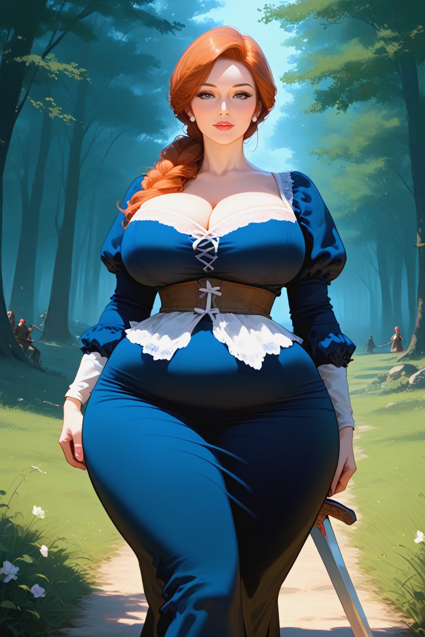 Walking, Pink Skin, Highly Detailed MILF AI Porn