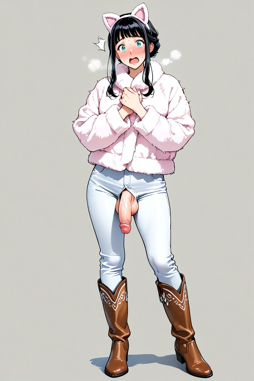 Futanari, Arms Bend In The Elbows, Japanese AI Porn