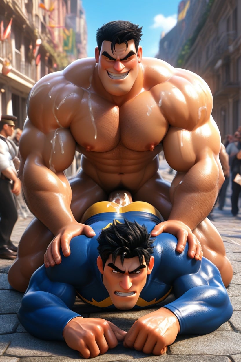 Large Shoulders, Cum Everywhere, Fit AI Gay Porn