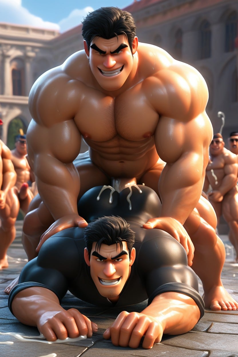 Dark, Pecs, On Knees Porno IA Gay