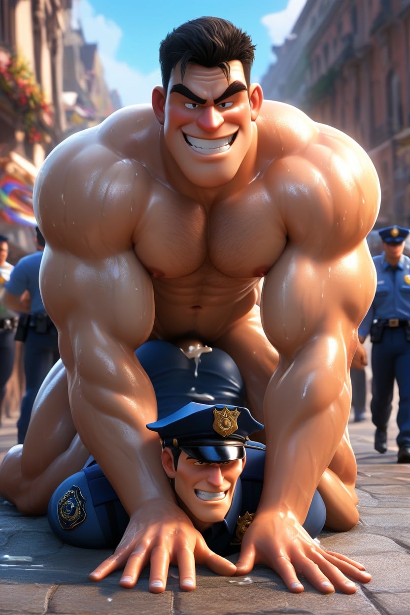 Pecs, Cum, Hard Nipples Porno IA Gay