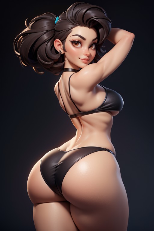 Full Lips, Broader Nose, Shaved Bald On The Sides Of Head Hentai AI Porn
