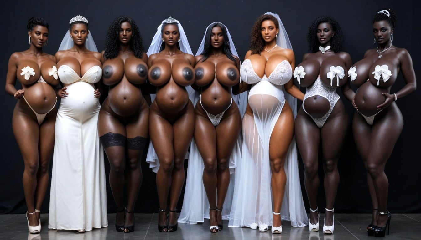 Fair Skin, Midnight Black Skin, Extremely Large Ass AI Porn