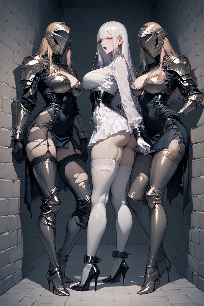 Skirt, Detailed Eyes, Orgy Hentai AI Porn