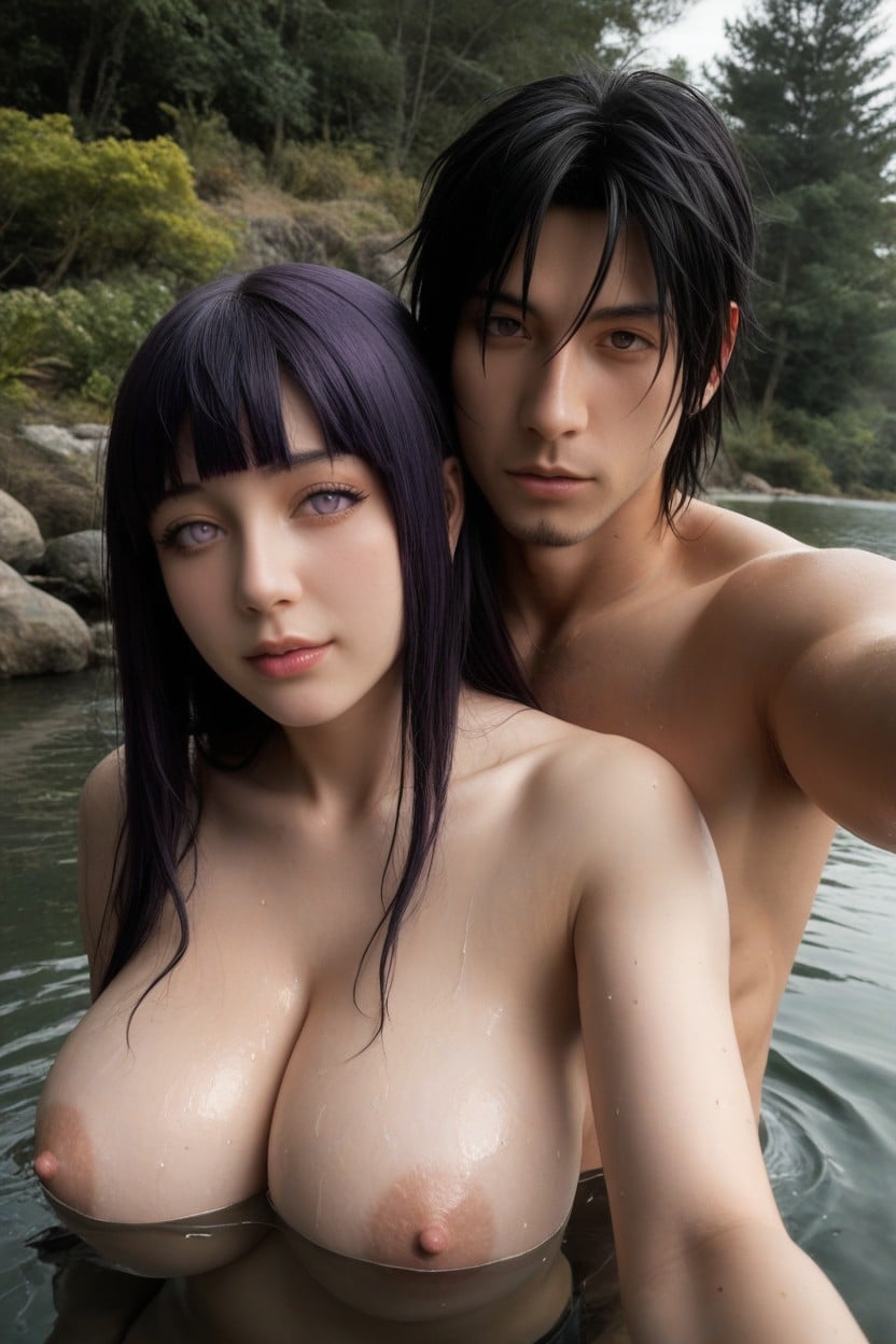 Lake, Looking At Viewer, Hugging AI Porn