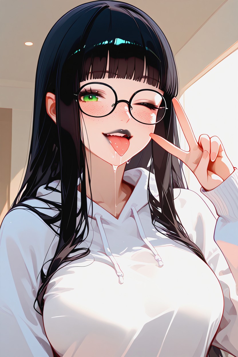 Body Blush, Saliva, Focus On Face Hentai AI Porn