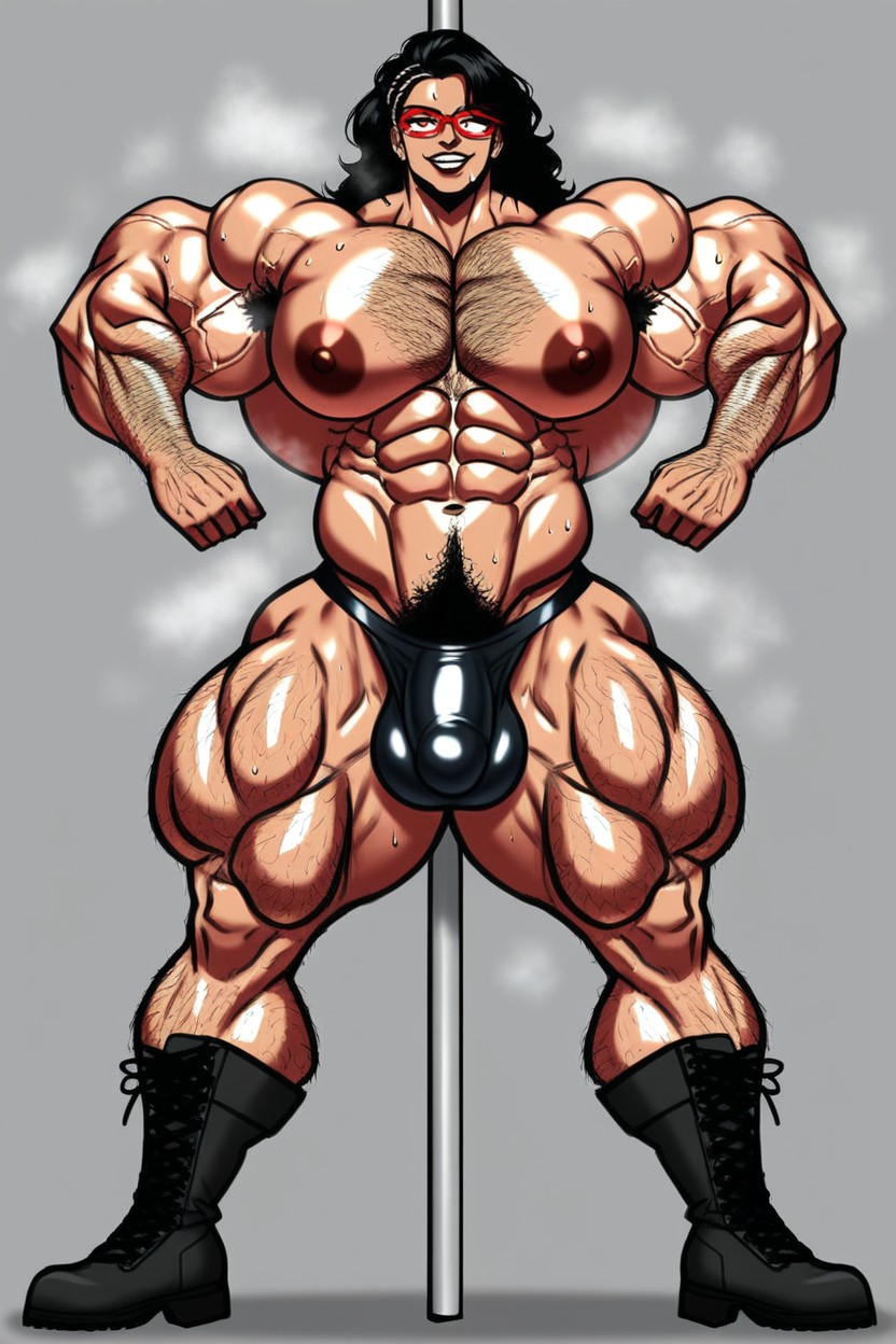 Hairy Balls, Hairy Chest, Pubic Hair 人妖AI黃片