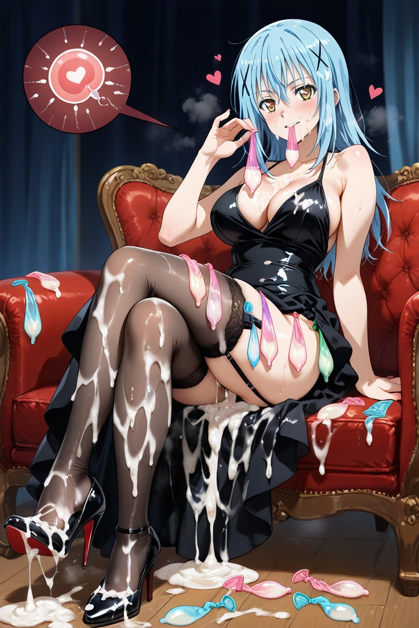 Condom, Semen On High Heels, Drenched In Cum Hentai AI Porn