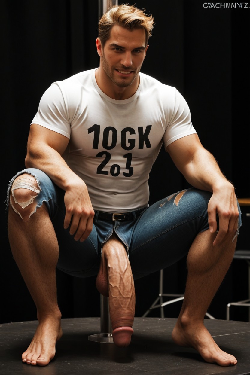 中等長度, No Muscles, Heels Together AI同性戀黃片