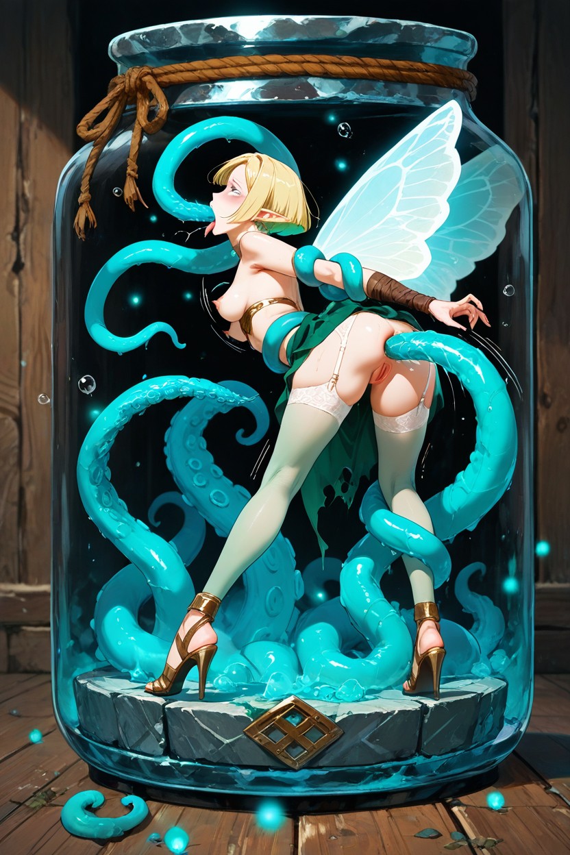 Inverted Bob Haircut, Arched, Soft Realism Hentai AI Porn