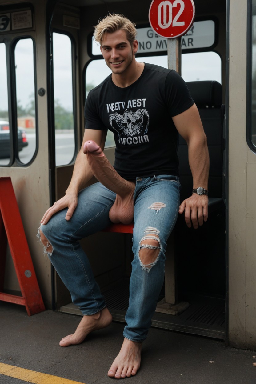 Ripped Jean, Scrawny, No Muscles Porno IA Gay