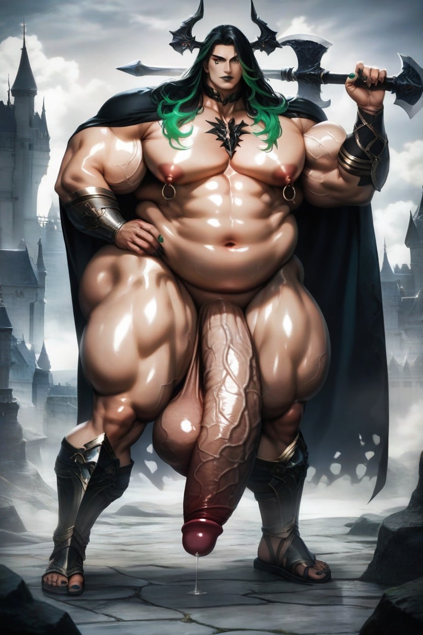 Morbidly Obese, Fantasy Armor, Puffy Nipples ゲイAIポルノ