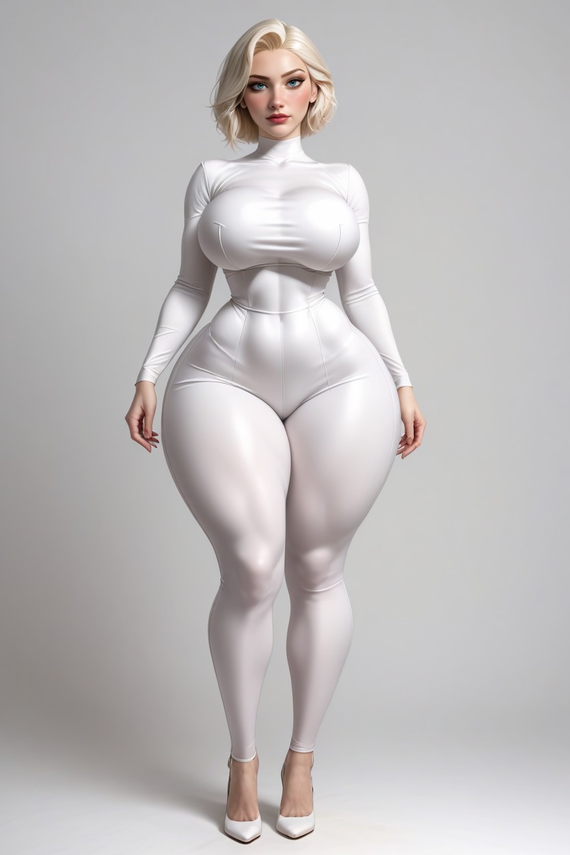 Perfect Body, Shiny White Thighs, Perfect Skin Porno IA