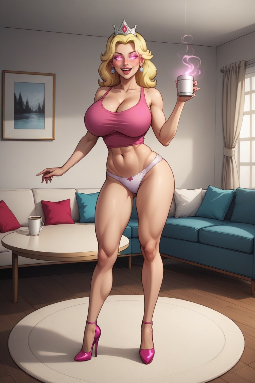 Glowing Eyes, Corrupted And Brainwashed Into An Evil Slutmom Queen, Lots Of Cleavage MILF AI Porn