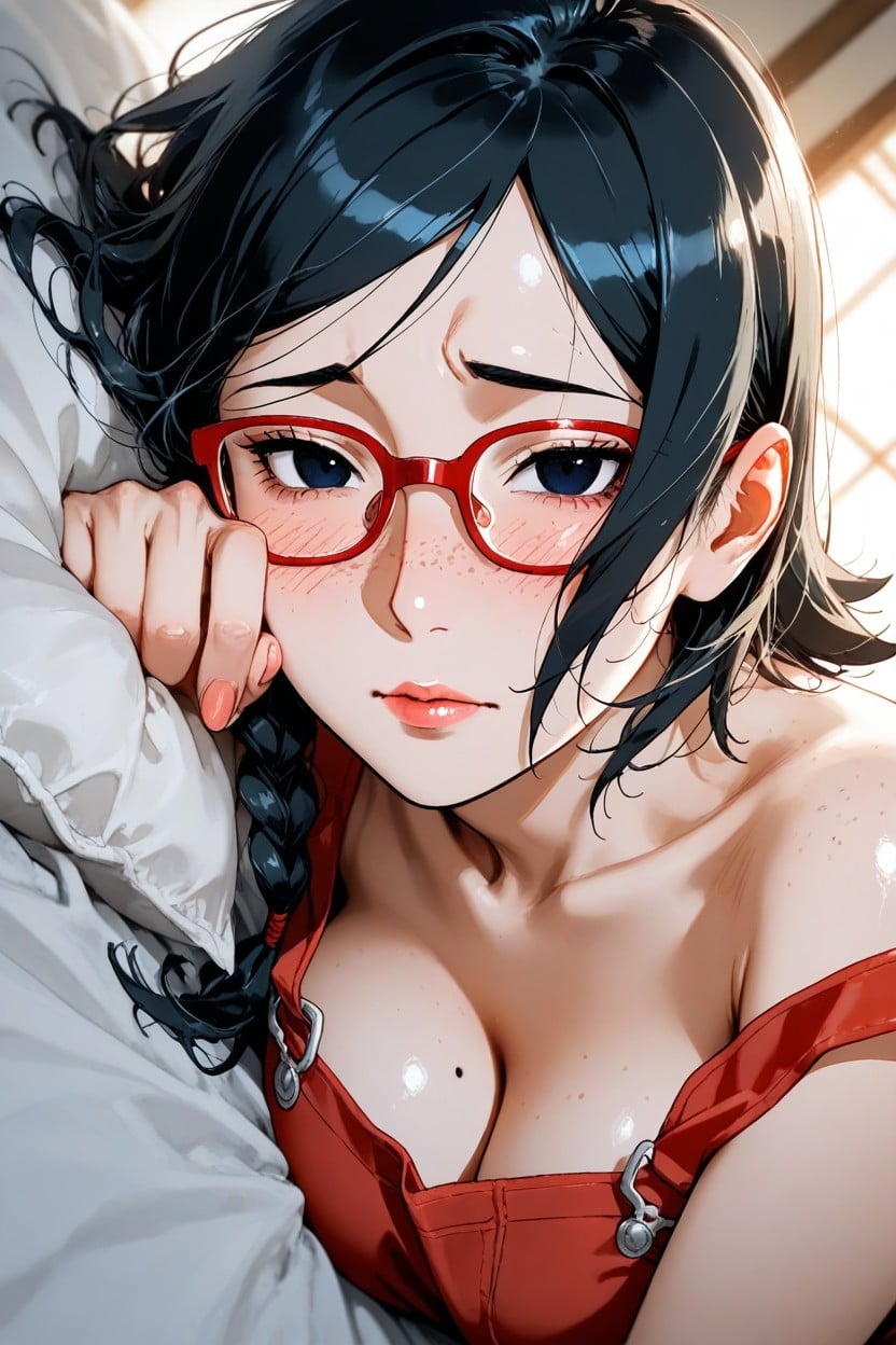 Sarada Uchiha, Embarsssment, Freckles Hentai AI Porn