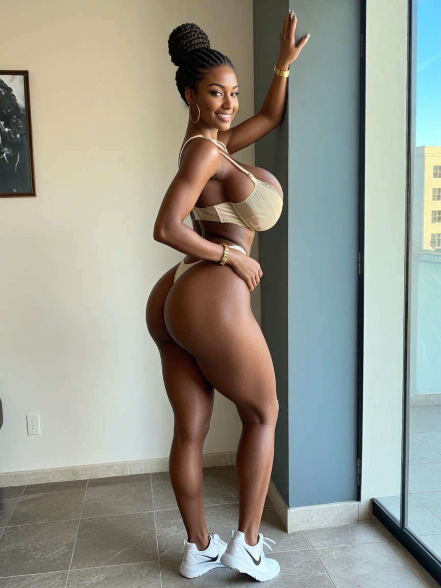 Perfect Round And Firm Breasts, Nike Sneakers, Fat Ass AI Porn