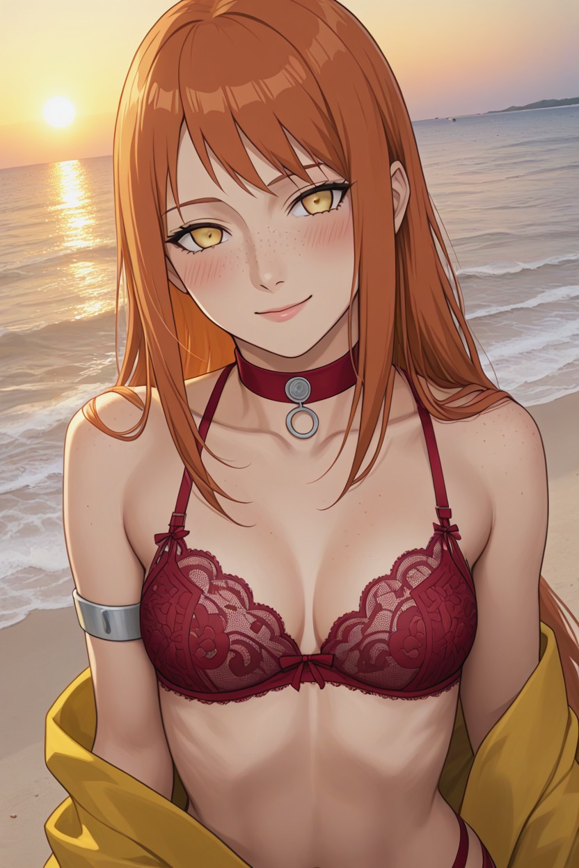 Freckles, Sunset Lights, Front View AI Porn