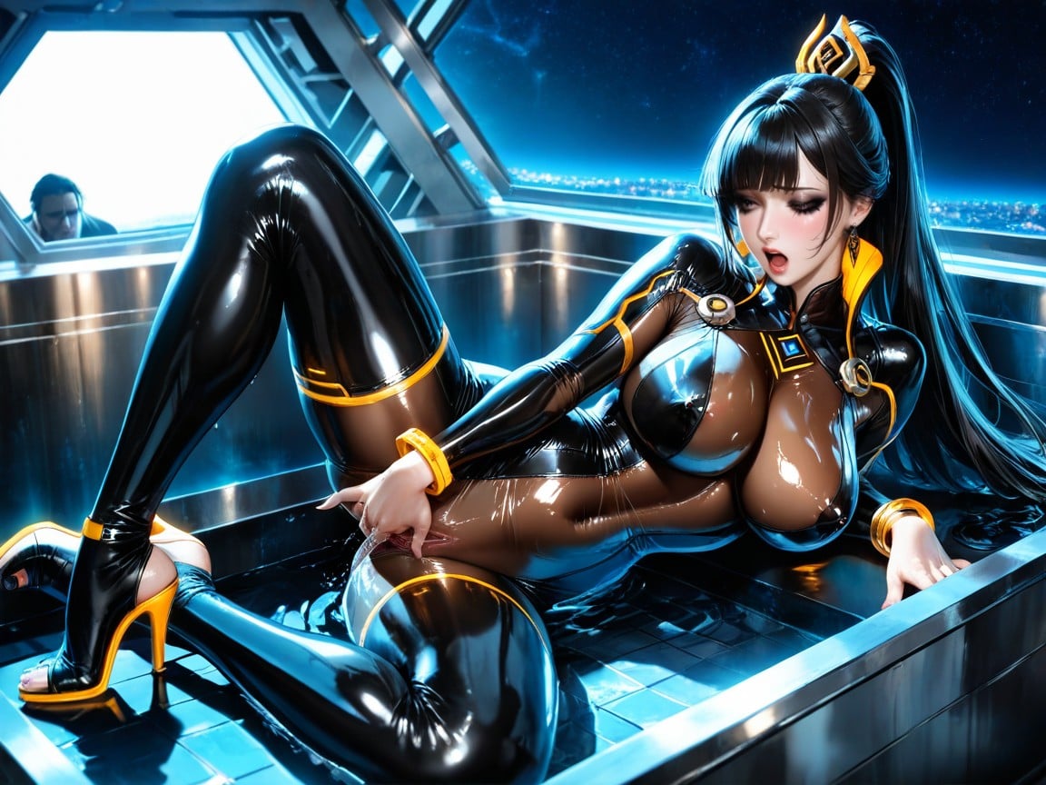 Very Aesthetic, Black Eyeshadow, Glossy Lips Hentai AI Porn