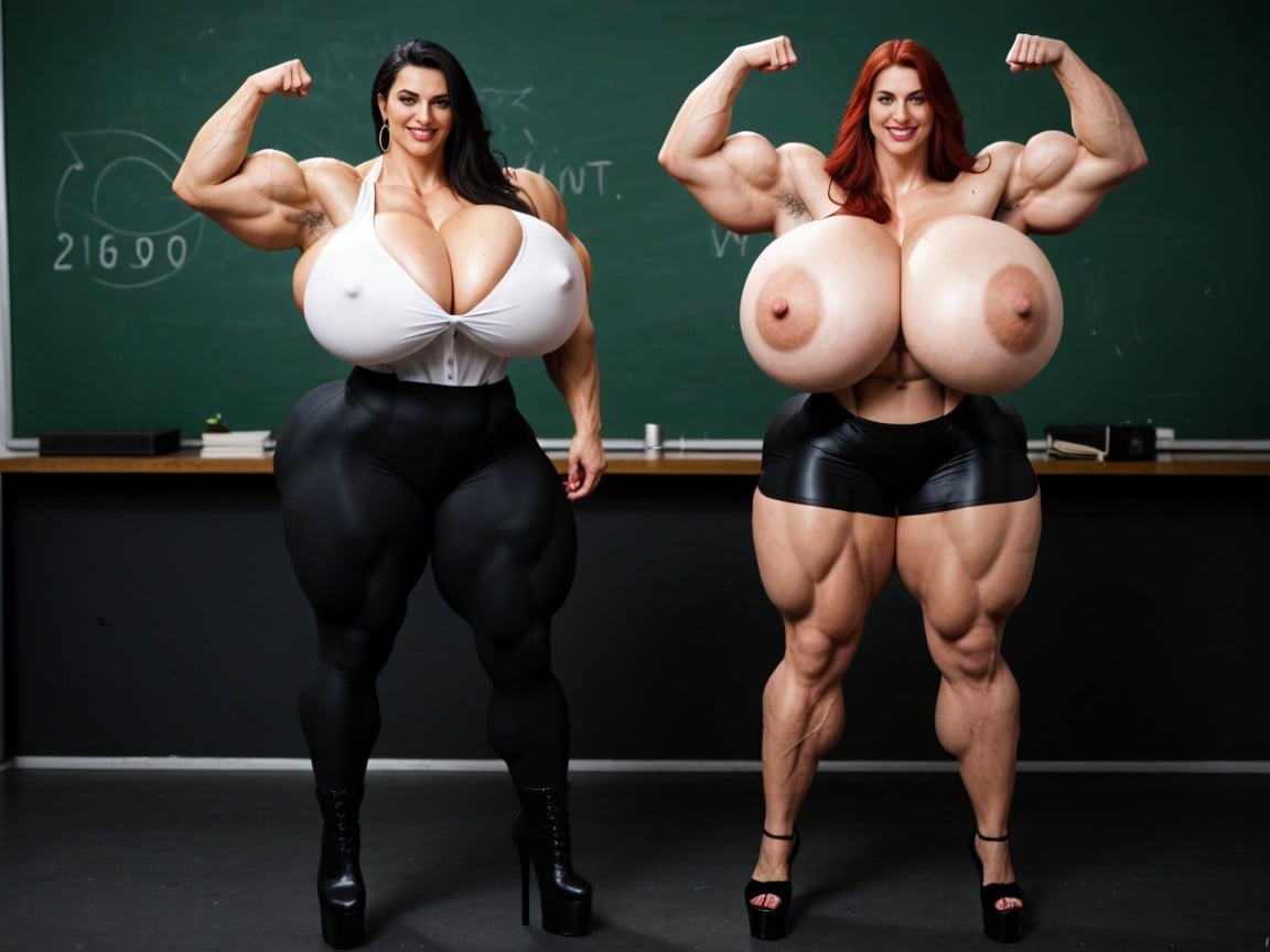 Muscular Arms, Stray Pubic Hairs, Massive Muscles AI Porn