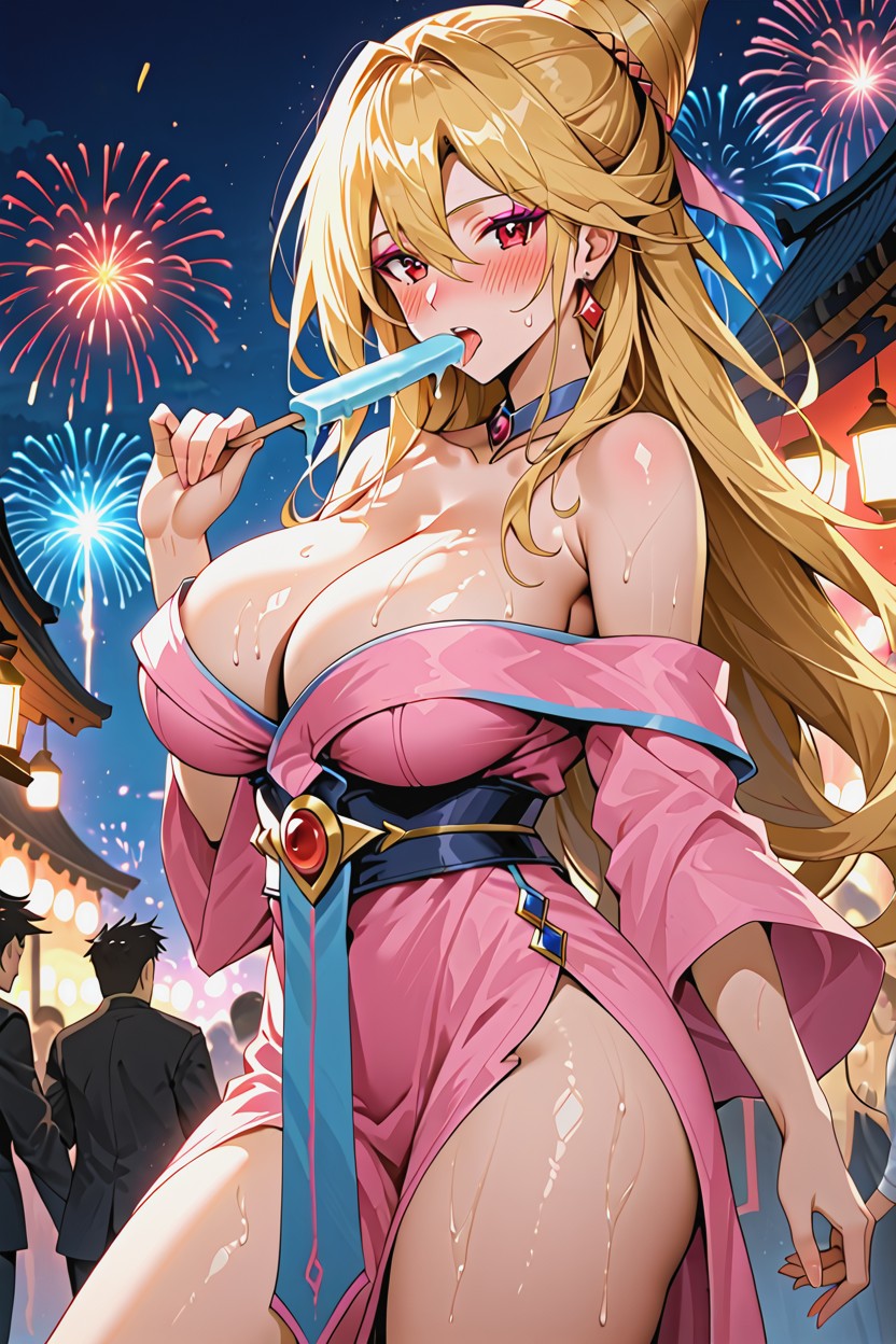 Embarrassed, Deep Cleavage, Snatched Waist Hentai AI Porn