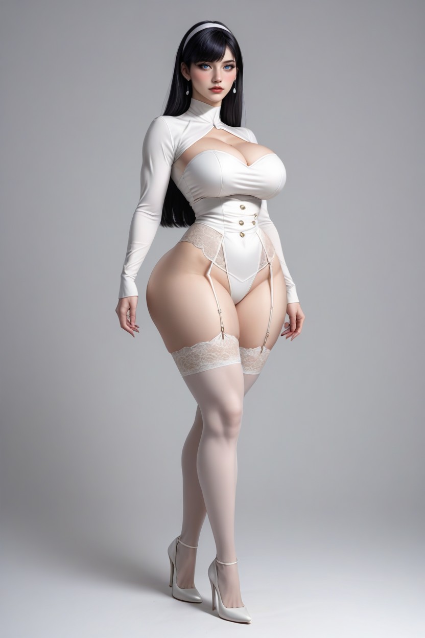 Smooth Waist, Raised Breasts, Arched Back AI Porn