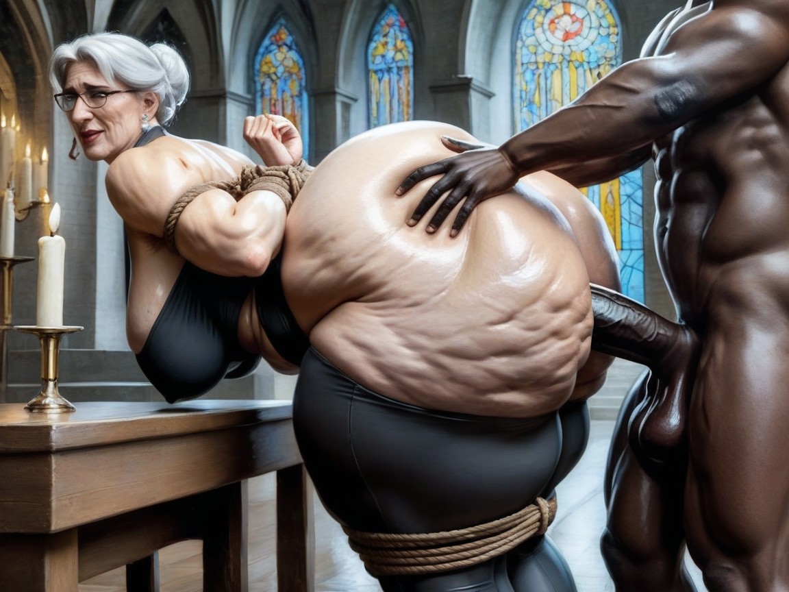 Side View, Cock Completely In Ass, British AI Porn