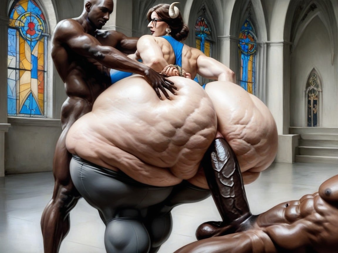 Side View, Devil, Extremely Large Ass AI Porn
