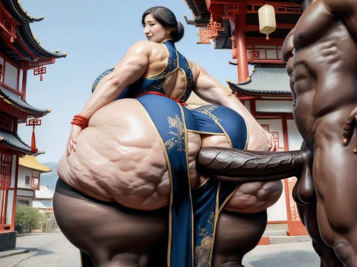 Big Wide Hips, Huge Black Cock, Anal Sex AI Porn