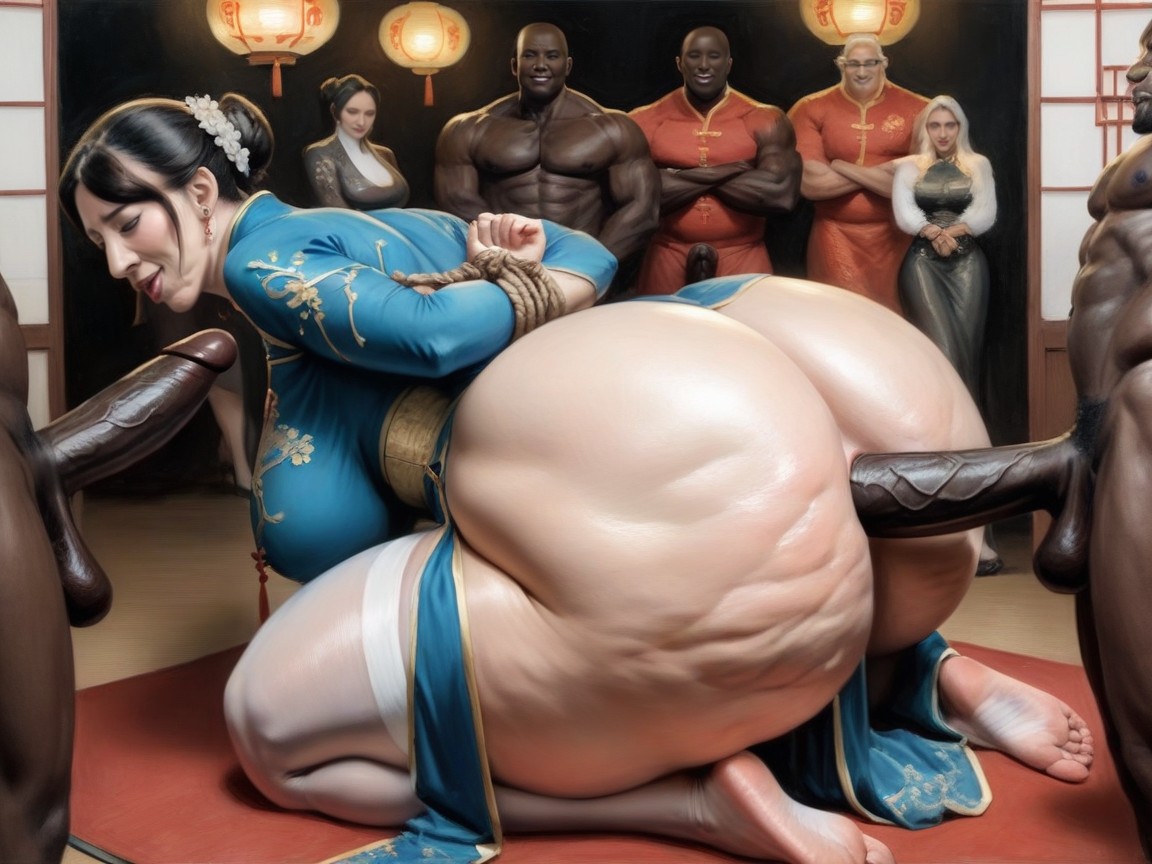 Side View, British, Gigantic Ass AI Porn
