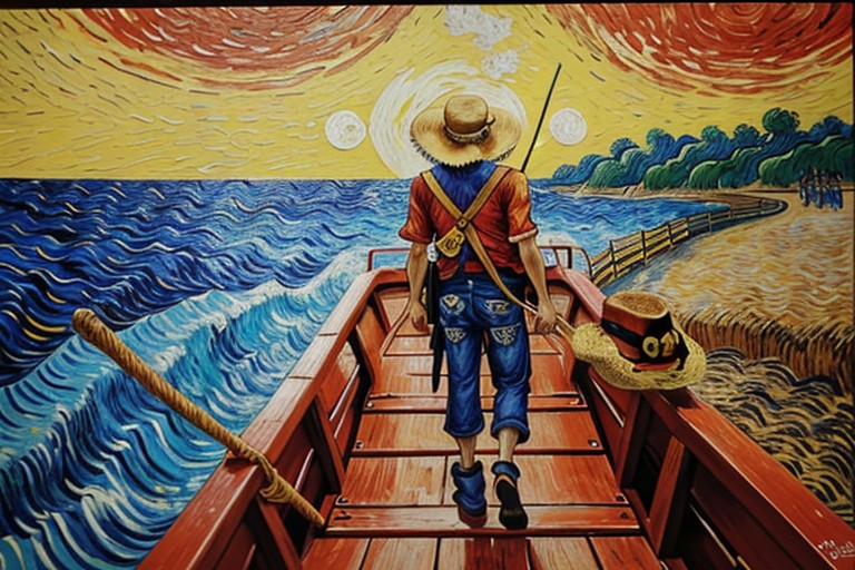 One Piece Straw Hat Pirate Symbol, Sunrise, Cosplay AI Porn