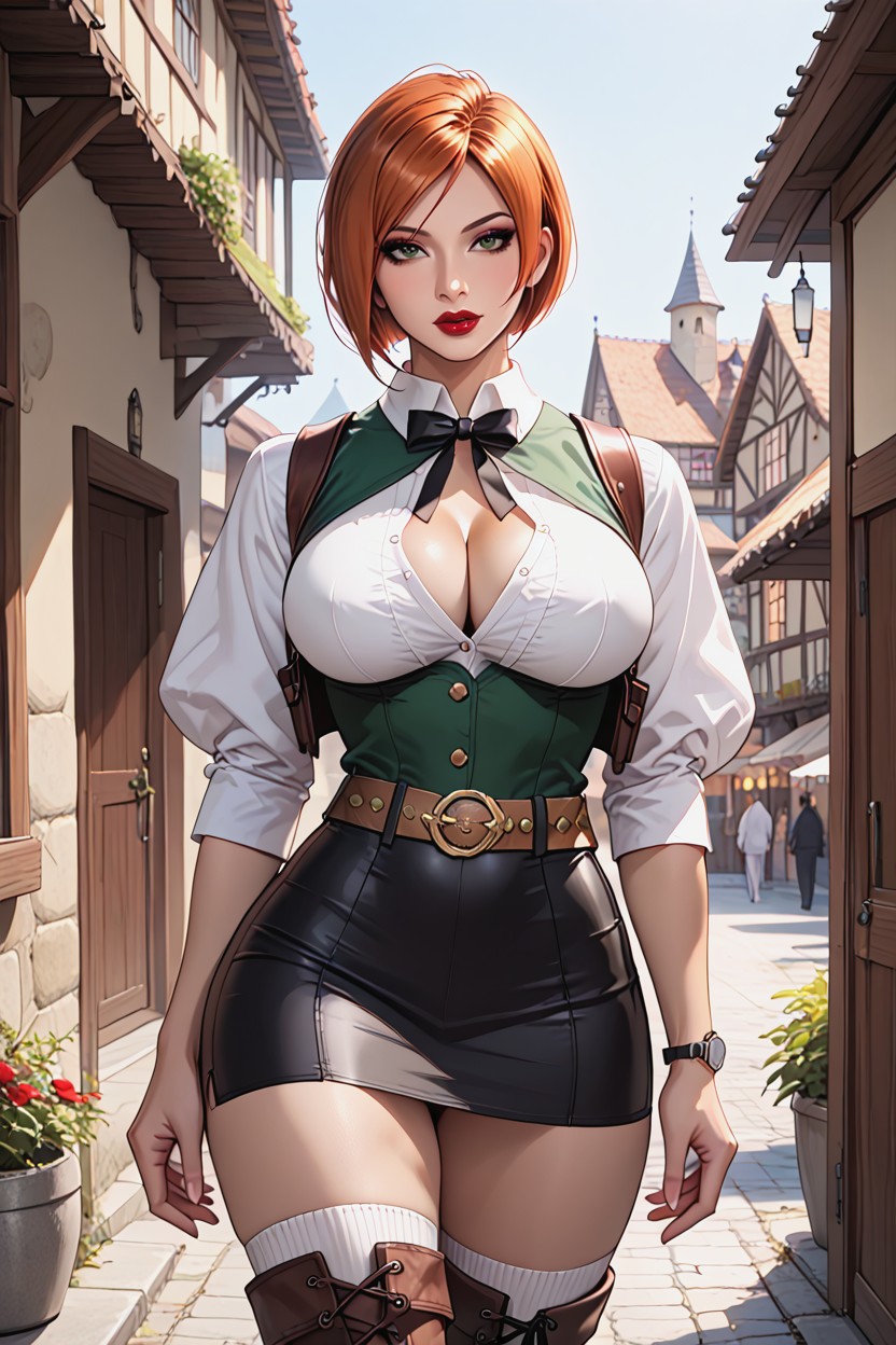 Bimbo, Puffy Breast, Makeup Hentai AI Porn