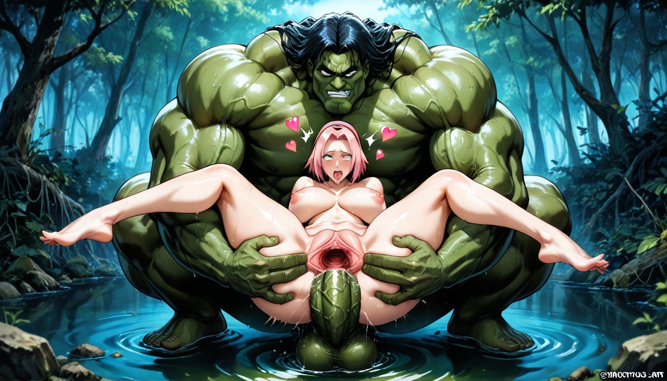 Extreme Ahegao Face, The Hulk From Marvel, Haruno Sakura AI黃漫