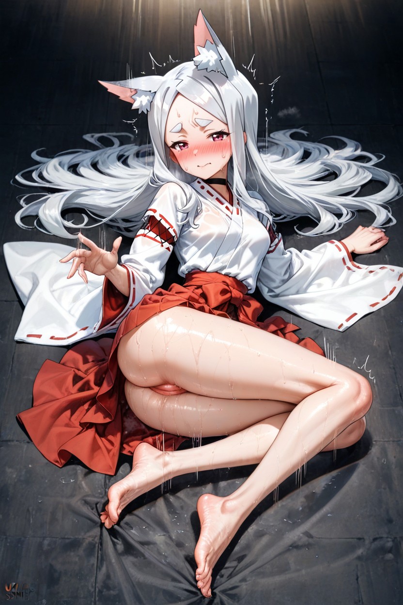 Soft Light, Cosplay Miko Stirrup Leagwears, Ultraskinny Calves ヘンタイAIポルノ