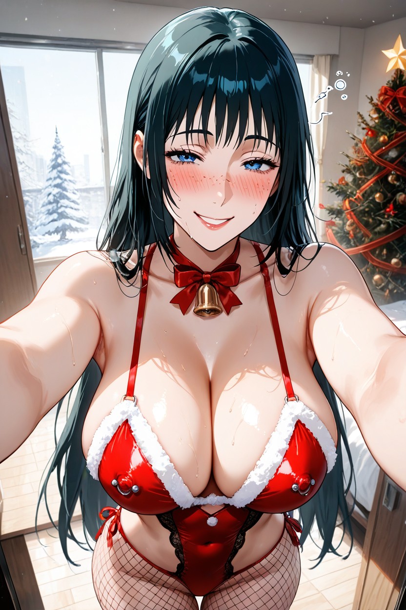 Bedroom, Fishnet Sexy Stockings, Caliente Hentai IA