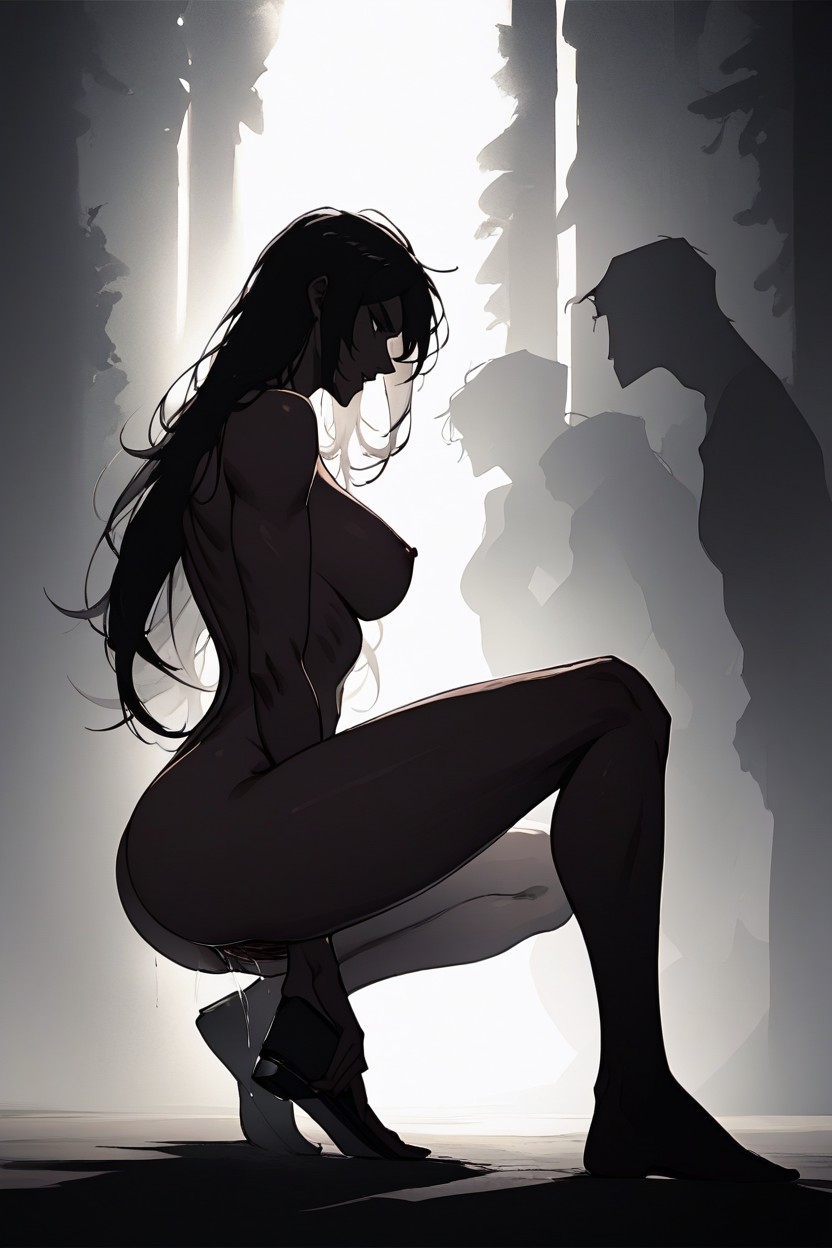 Backlit, Long Hair, Silhouette Porno IA Hentai