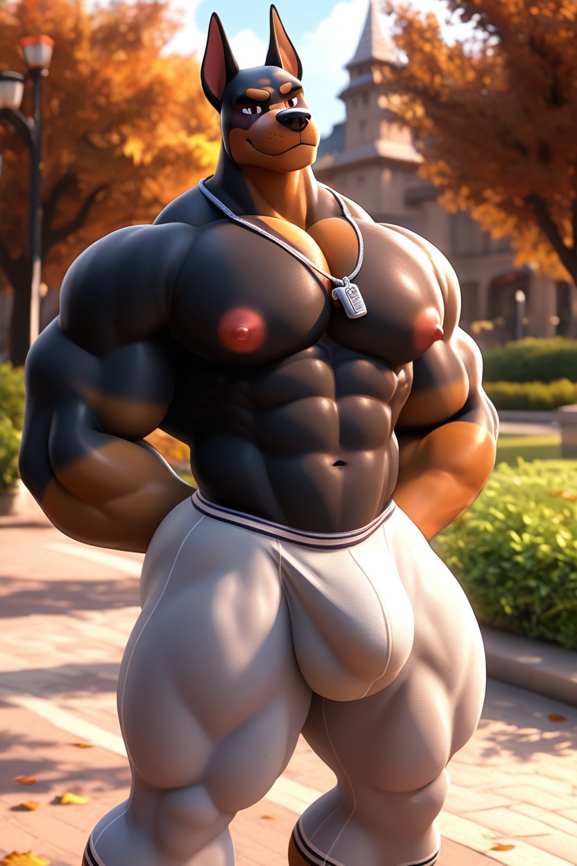 Dilf, Whistle On Neck, Park Furry AI Porn
