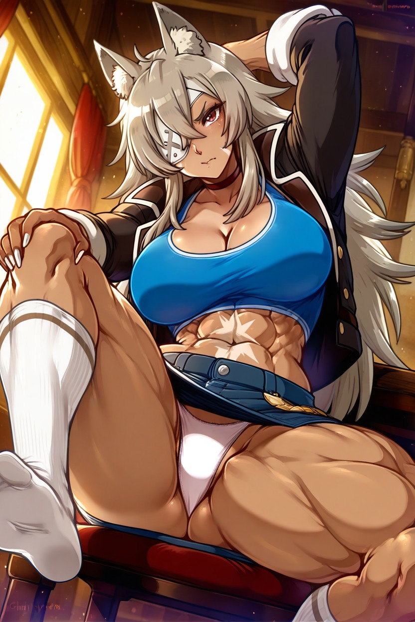 Very Muscular Legs, Ultra Detailed, Socks Hentai IA