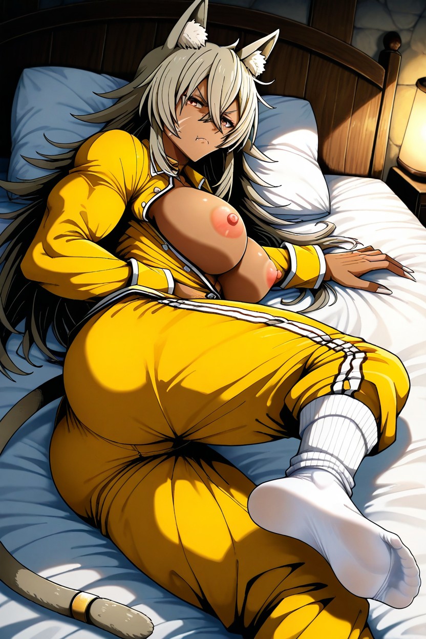Legs Apart, Angry Face, Muscular Thighs Porno IA Hentai