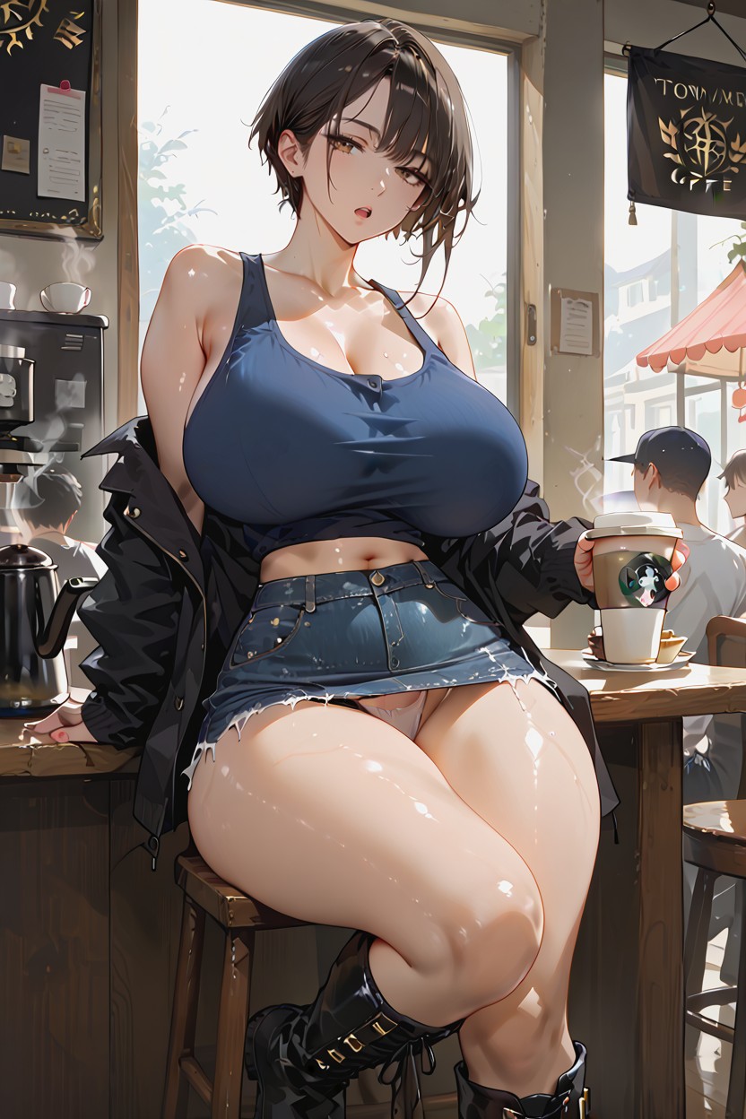 Anatomically Accurate, Black Jacket, Thick Thighs Porno IA Hentai
