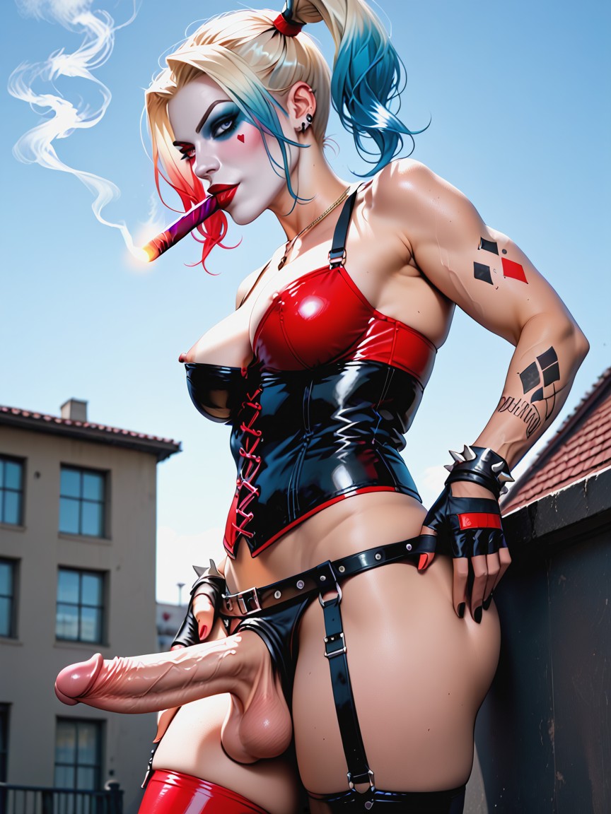 Man Kneeling, Femdom, Deepthroat Porno IA transsexuelle