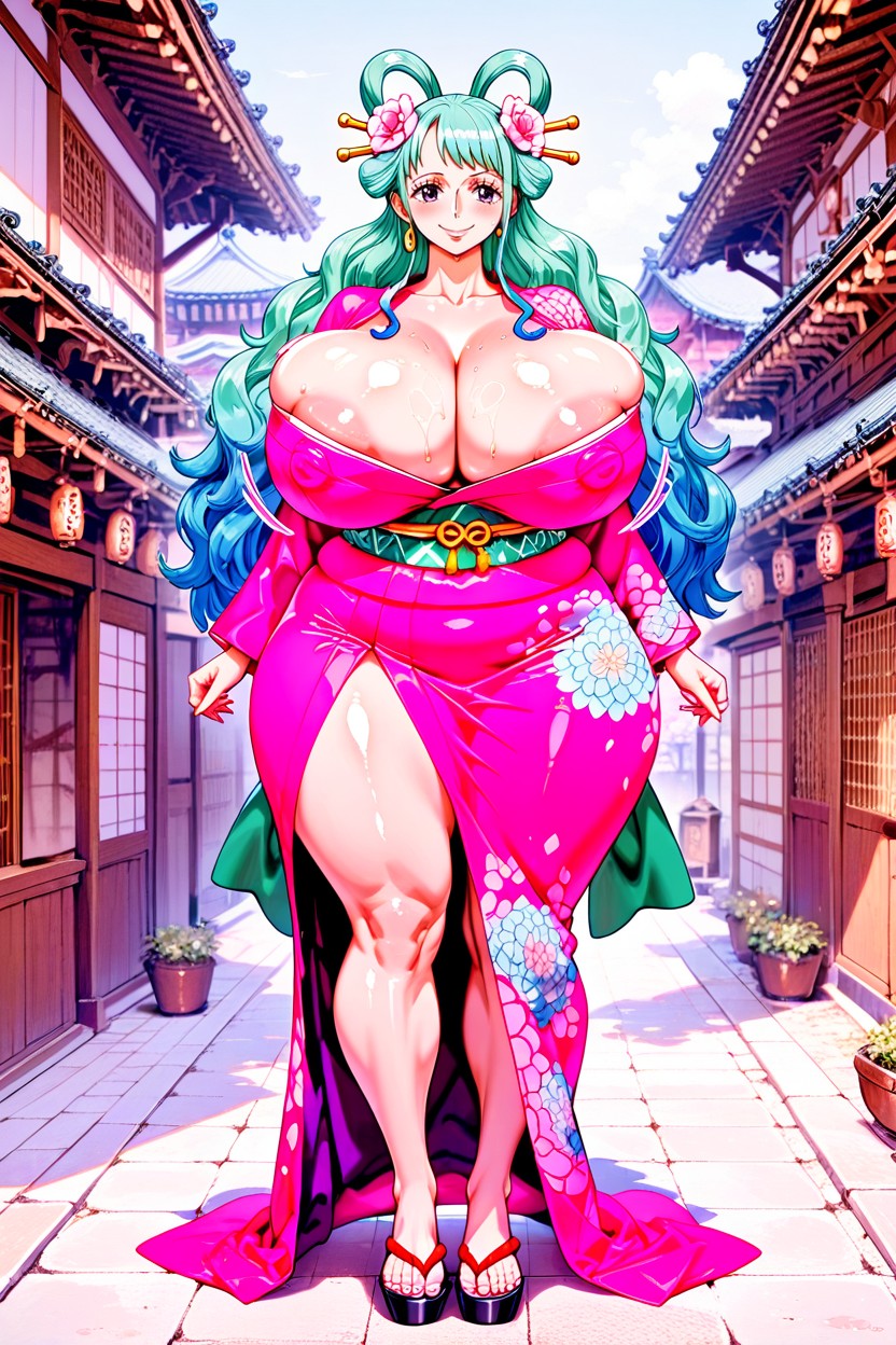 Soft Squishy Breasts, Standing, Extremely Large Ass AI Porn