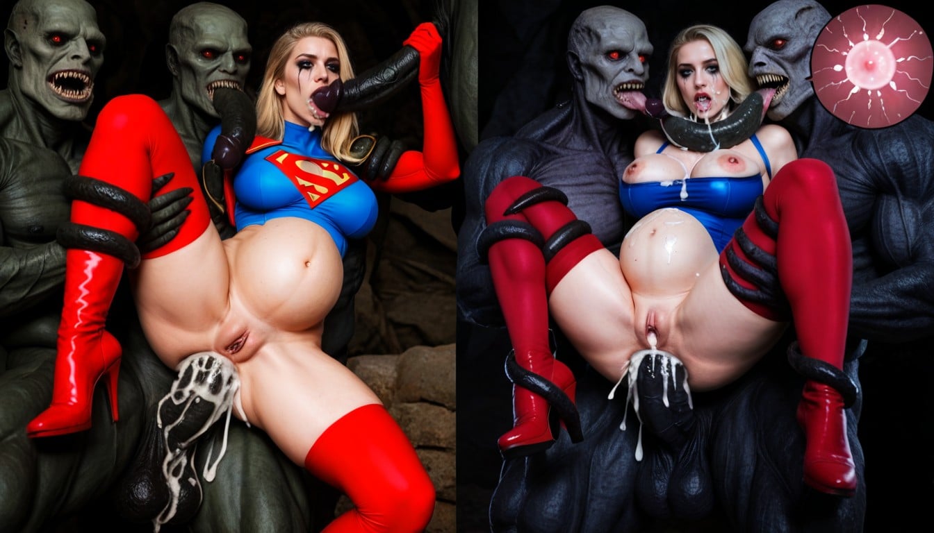 Very Large Stomach Bulge, X-ray, Hyper Bukkake AI Porn
