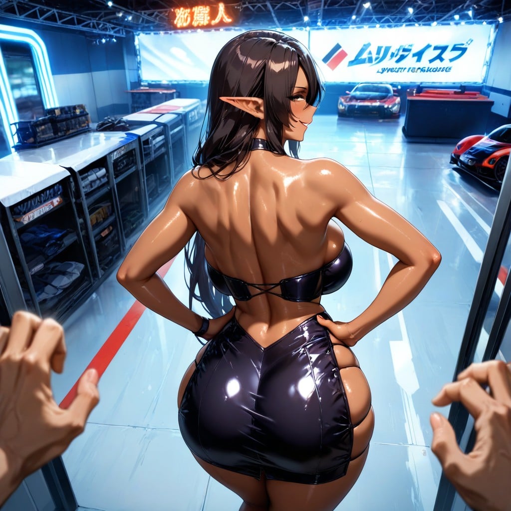 Hands On Hips, Curvy Figure, Olga Discordia From Kuroinu Hentai AI Porn