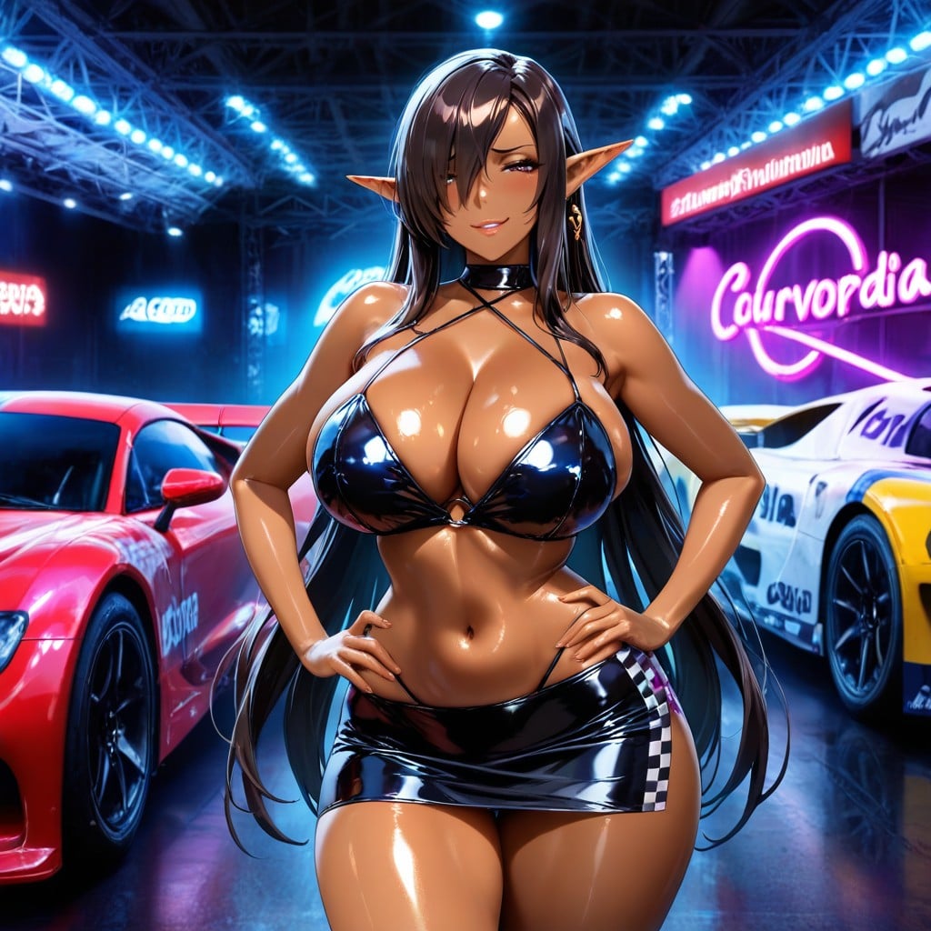 Excited, No Tiara, Dark Brown Skin Hentai AI Porn