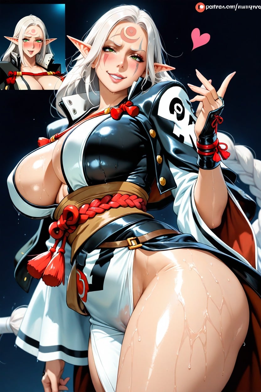 Blue Bun, Seductive, Large Breast Hentai AI Porn