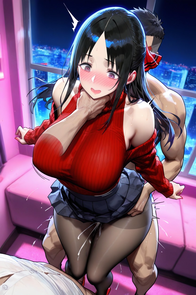 Full Face Blush Surprised, Large Eyes, Full Bodies Hentai AI Porn