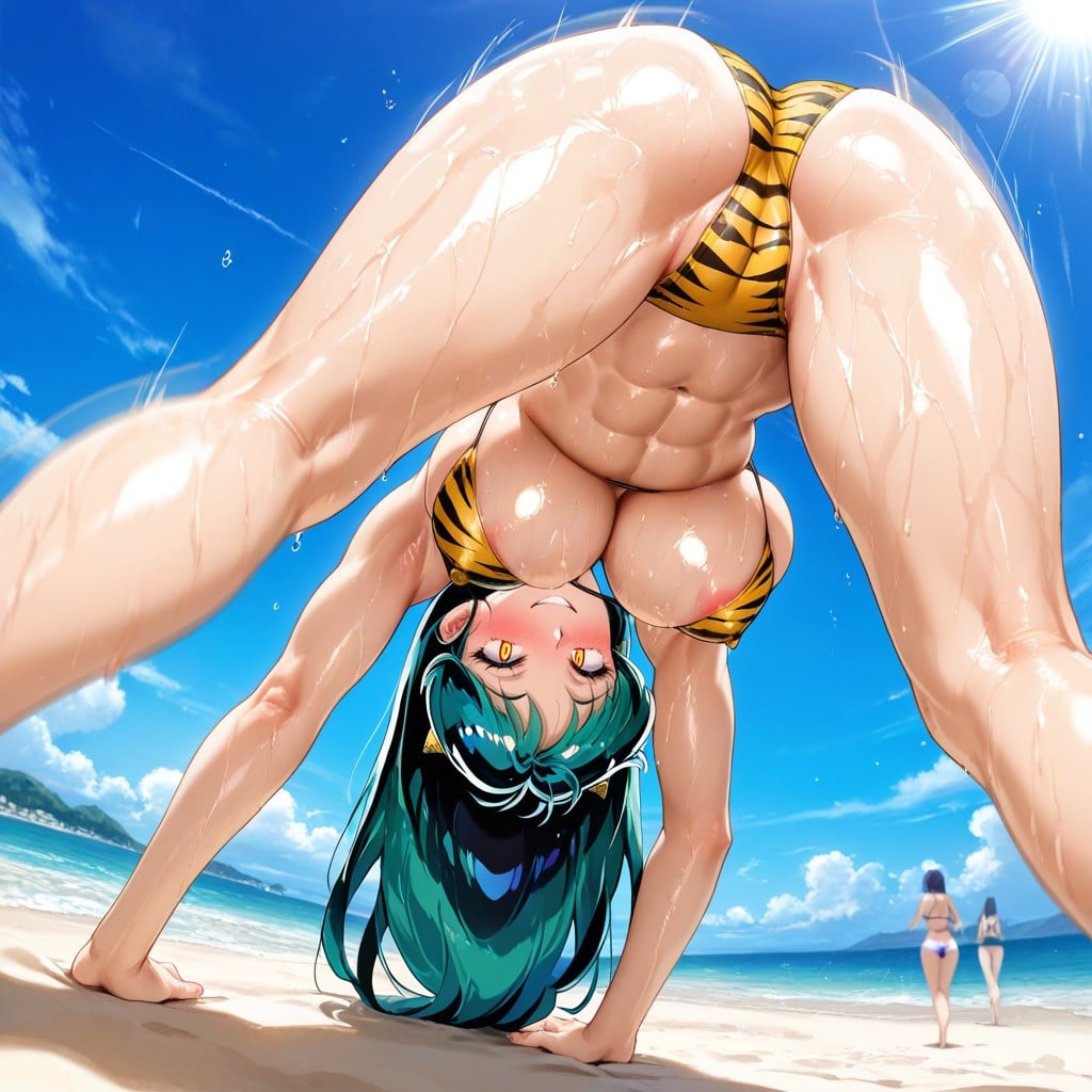 Fit, Love Hearts, Oiled Skin Hentai AI Porn