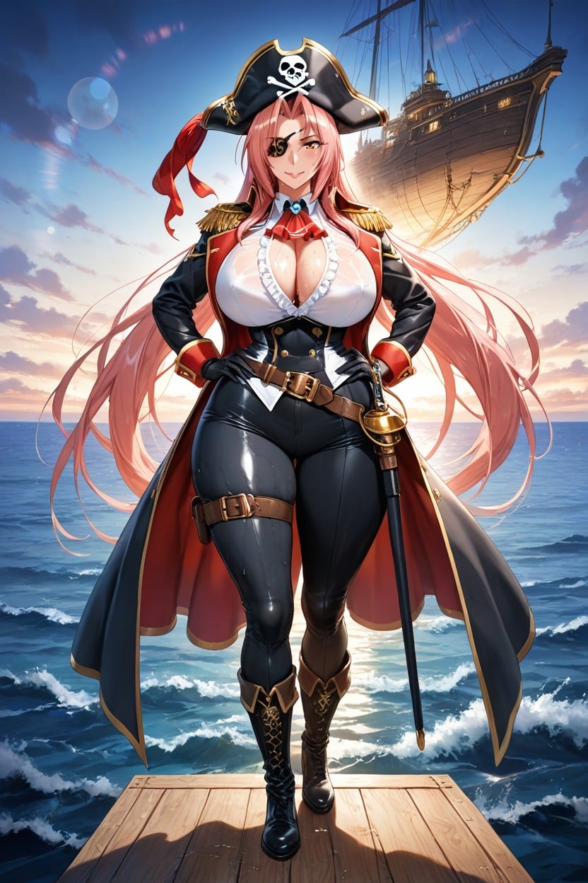 Front View, Frilly Loose Shirt, Lens Flare Hentai AI Porn