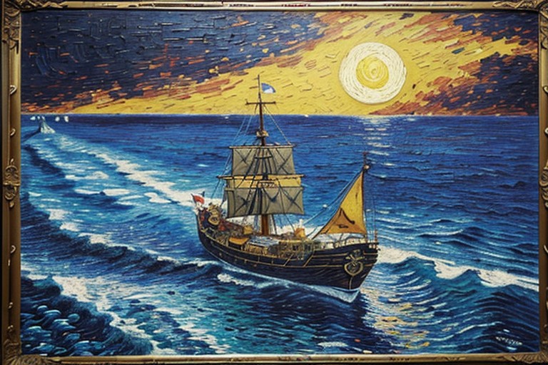 One Piece Straw Hat Pirate Symbol, Artstyle Similar To The Scream Painting By Vincent Van Gogh, Insane Quality AI Porn