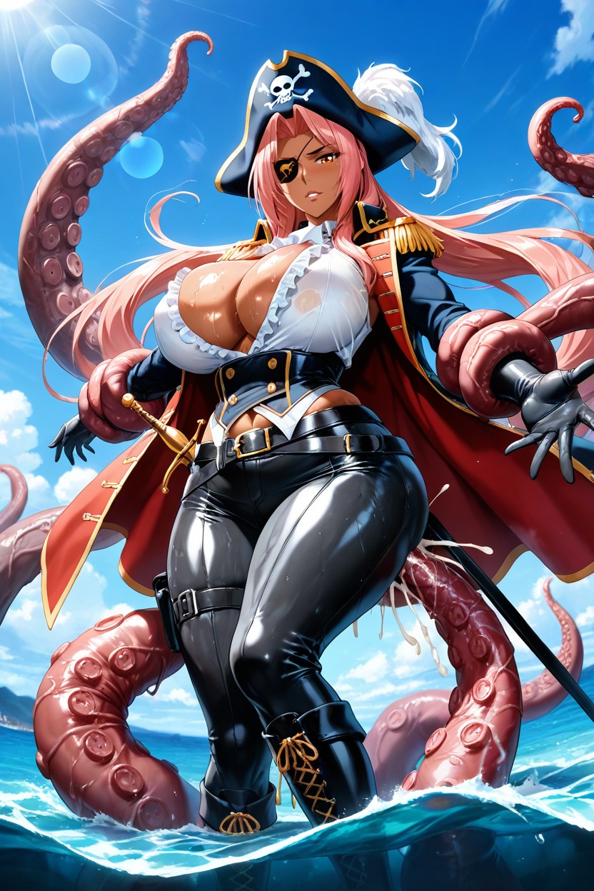 Detailed, Rapier In Scabbard On Hip Belt, Daytime Hentai AI Porn